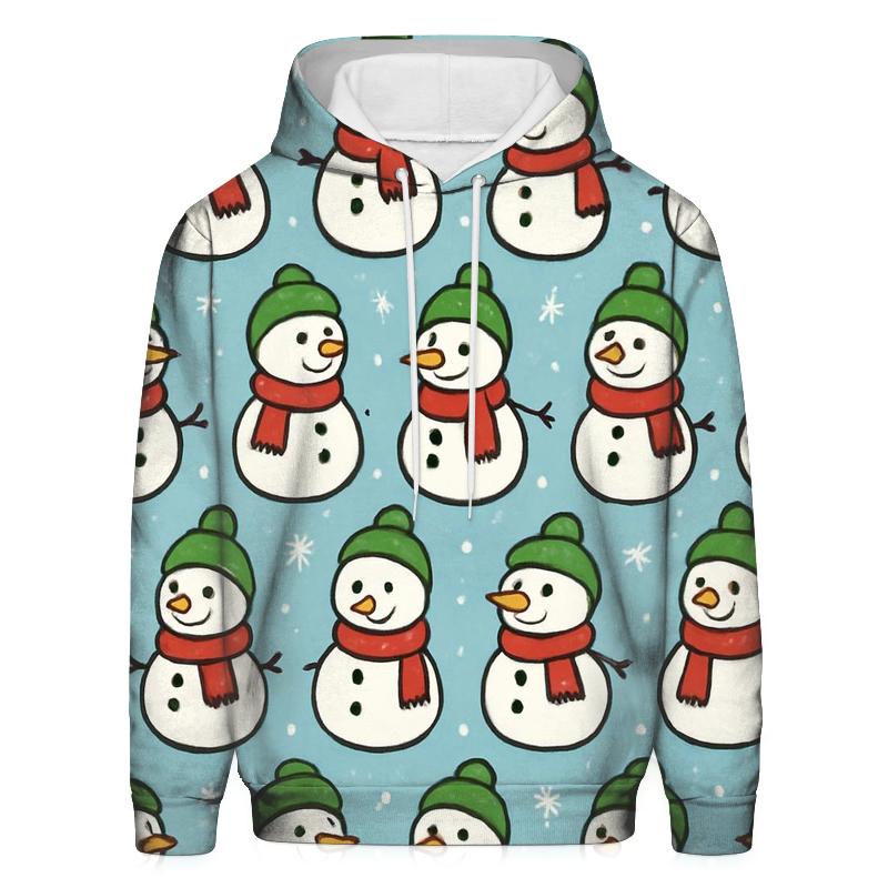 Snowman Parade Stripe On Icy Blue hoodie designs