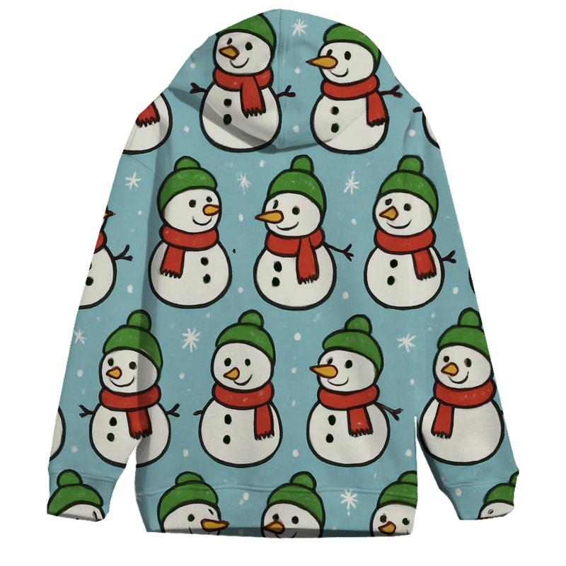 Snowman Parade Stripe On Icy Blue hoodie designs