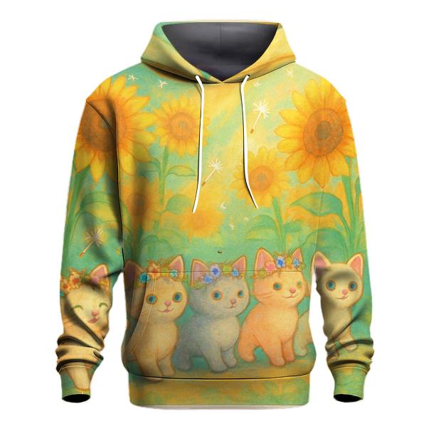 Sunflower Meadow Cat Parade custom hoodies
