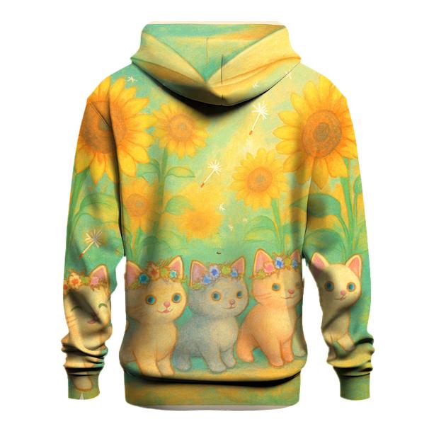 Sunflower Meadow Cat Parade custom hoodies