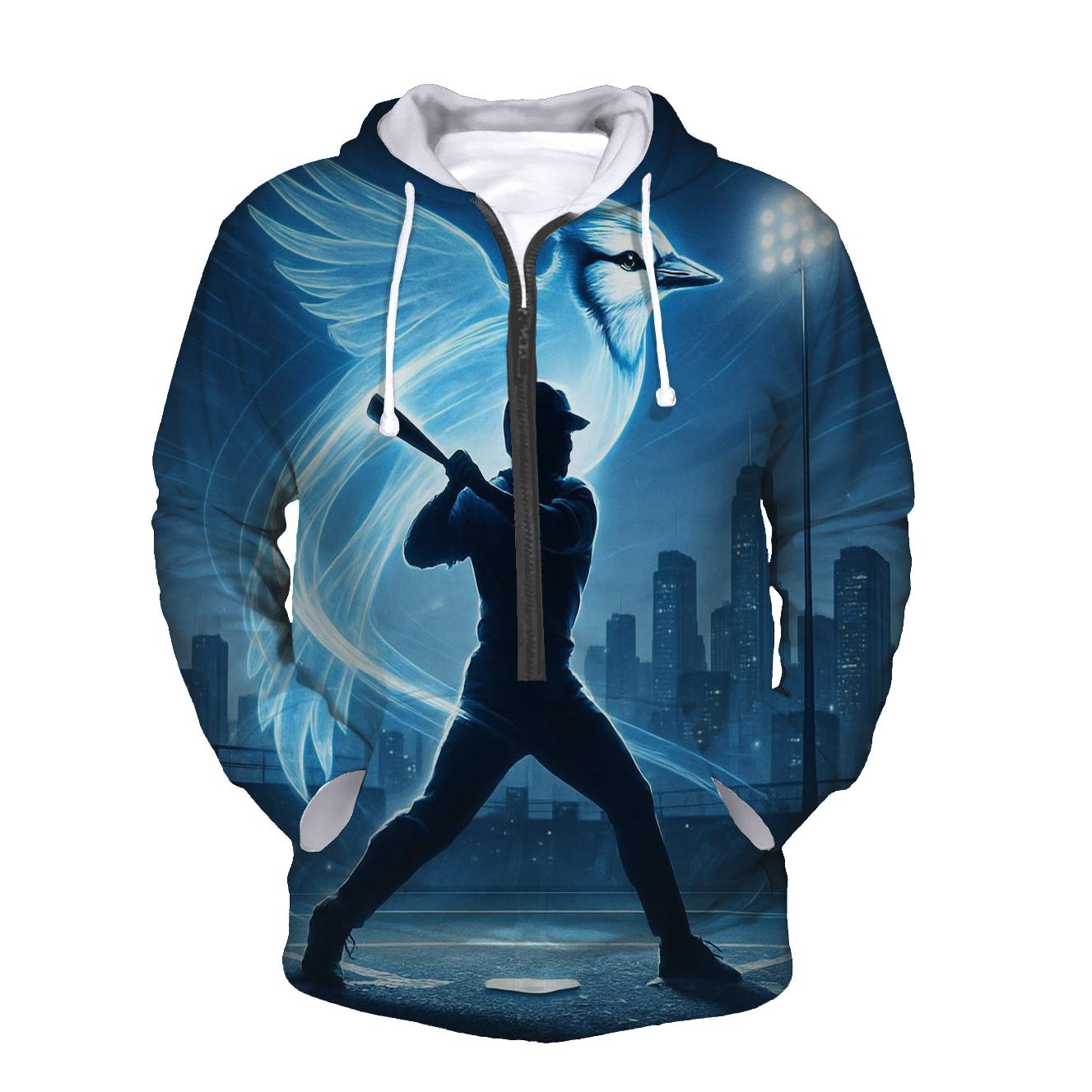 Skyline Surge With Blue Jays Spirit lightweight hoodies