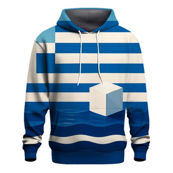 Greek Flag Island Shoreline Minimalism lightweight hoodies