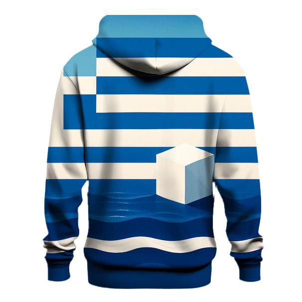 Greek Flag Island Shoreline Minimalism lightweight hoodies