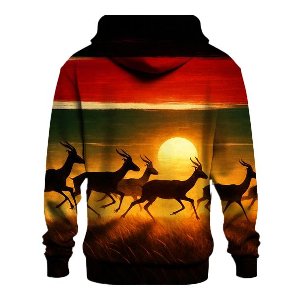 Kenyan Flag Savannah Running Silhouette hoodie styles