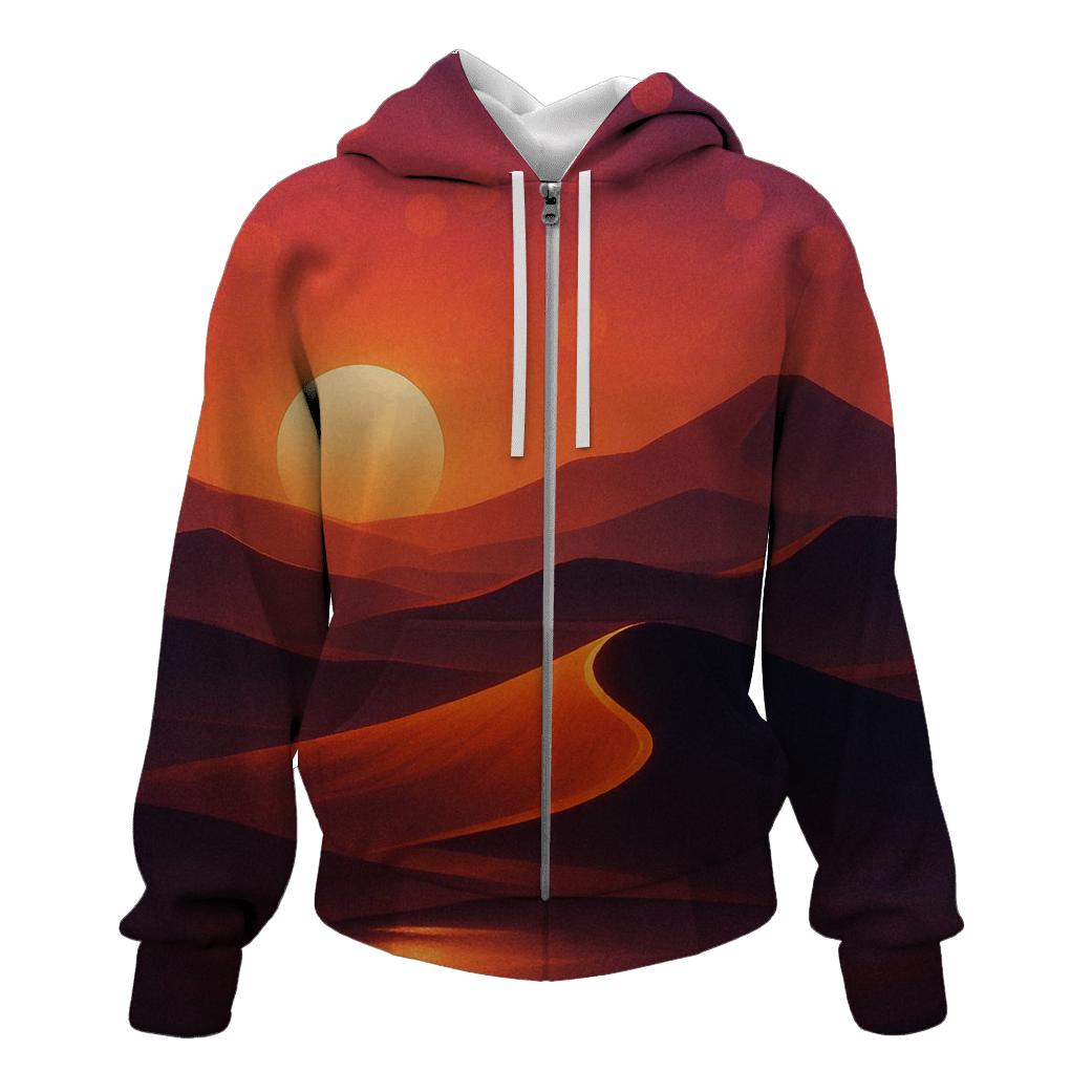 Desert Mirage Afterglow zip-up hoodies