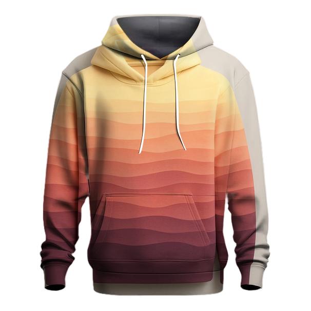 Radiant Horizon Gradient Waves printed hoodies