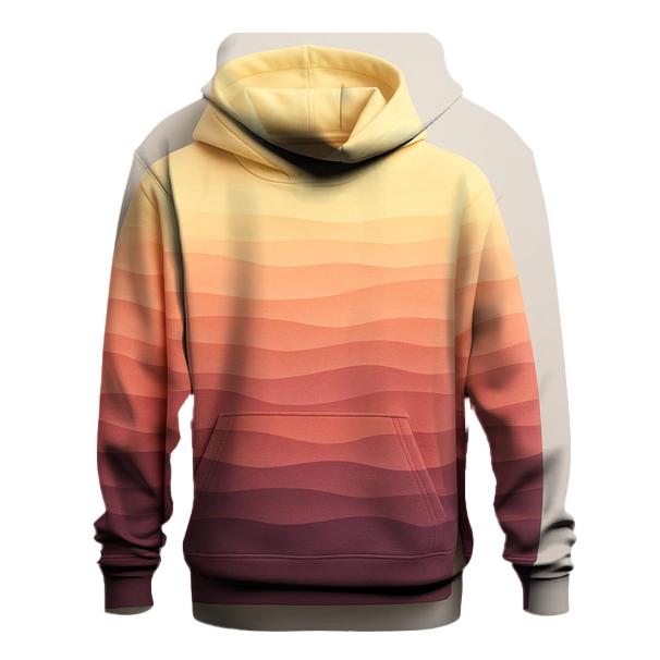 Radiant Horizon Gradient Waves printed hoodies