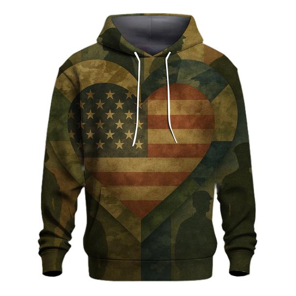 Camouflage Heart Of The Republic lightweight hoodies