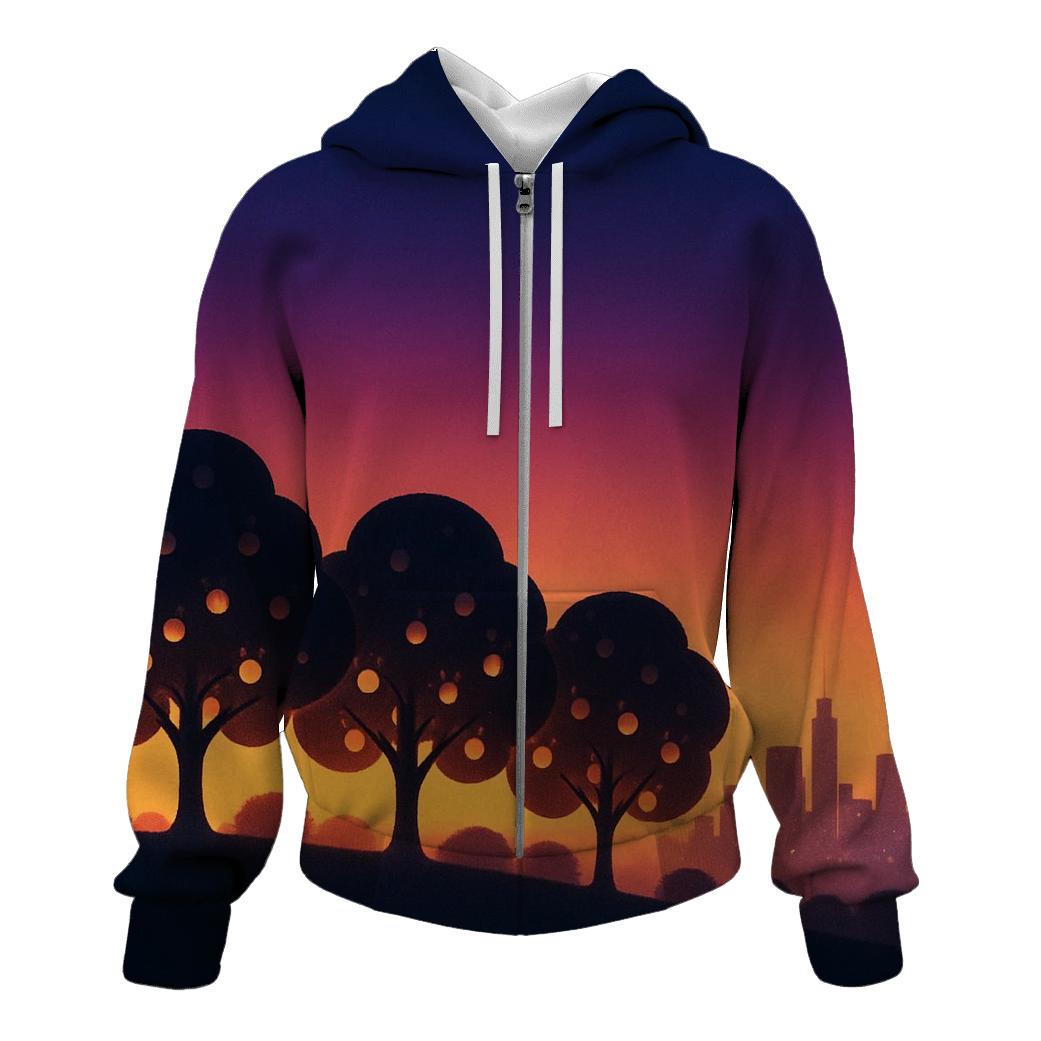 Skyline Orchard Glow premium hoodies