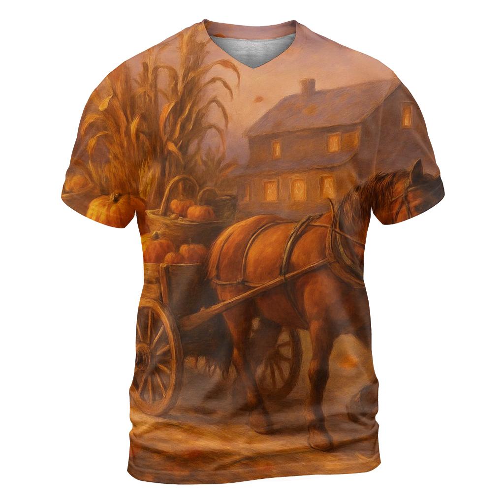 Pumpkin Patch Wagon Homecoming creative print fashion shirts