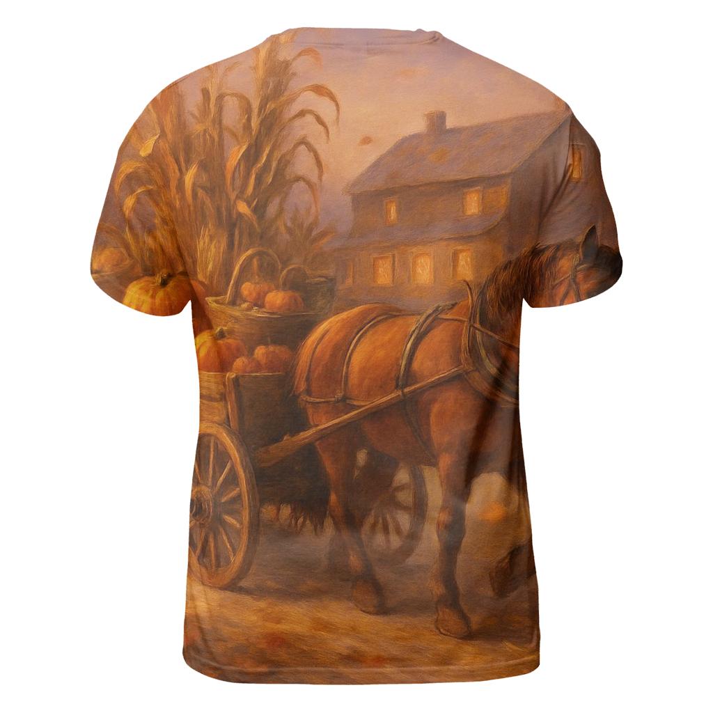 Pumpkin Patch Wagon Homecoming creative print fashion shirts