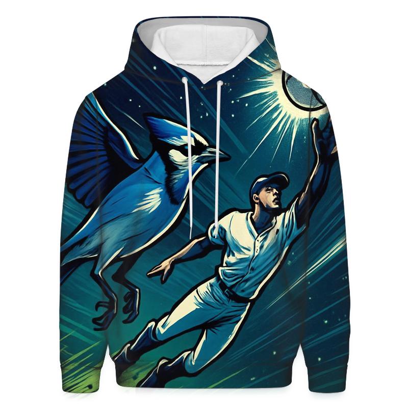 Starlit Outfield Chase With Blue Jays Grace premium hoodies