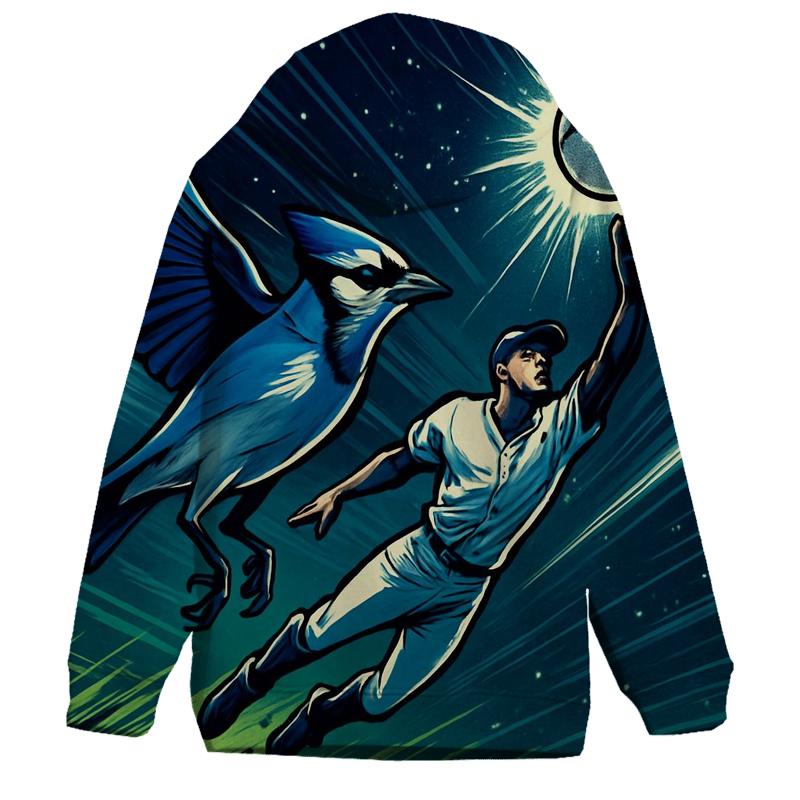Starlit Outfield Chase With Blue Jays Grace premium hoodies