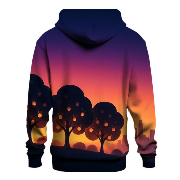 Skyline Orchard Glow graphic hoodies