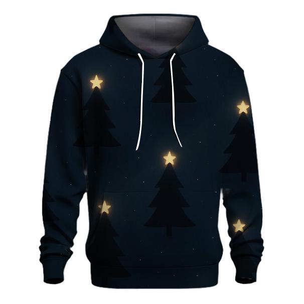 Midnight Christmas Tree Silhouette Constellation hoodies fashion