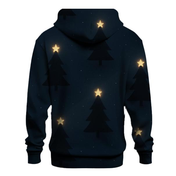 Midnight Christmas Tree Silhouette Constellation hoodies fashion