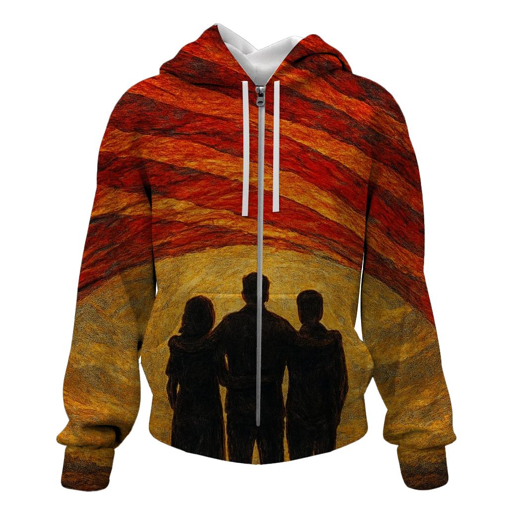 Threads Of Her Courage In Our Sky embroidered hoodies