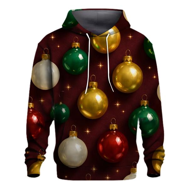 Bauble Galaxy Scatter On Burgundy Velvet zip-up hoodies