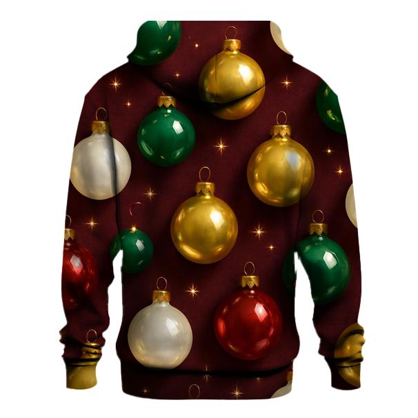 Bauble Galaxy Scatter On Burgundy Velvet zip-up hoodies