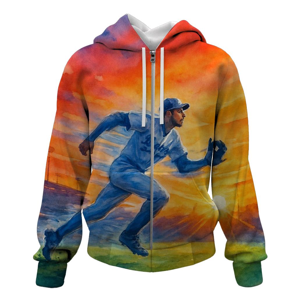 California Sunset Outfield Chase premium hoodies