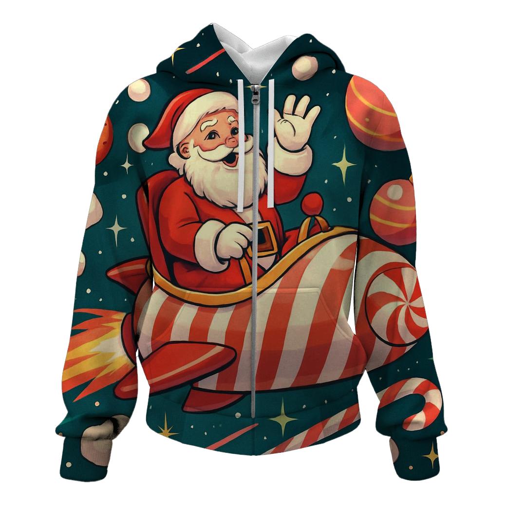 Candy Cosmos Santa Cruiser graphic hoodies