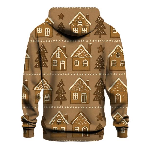 Gingerbread Village Border Bands On Neutral Taupe custom hoodies