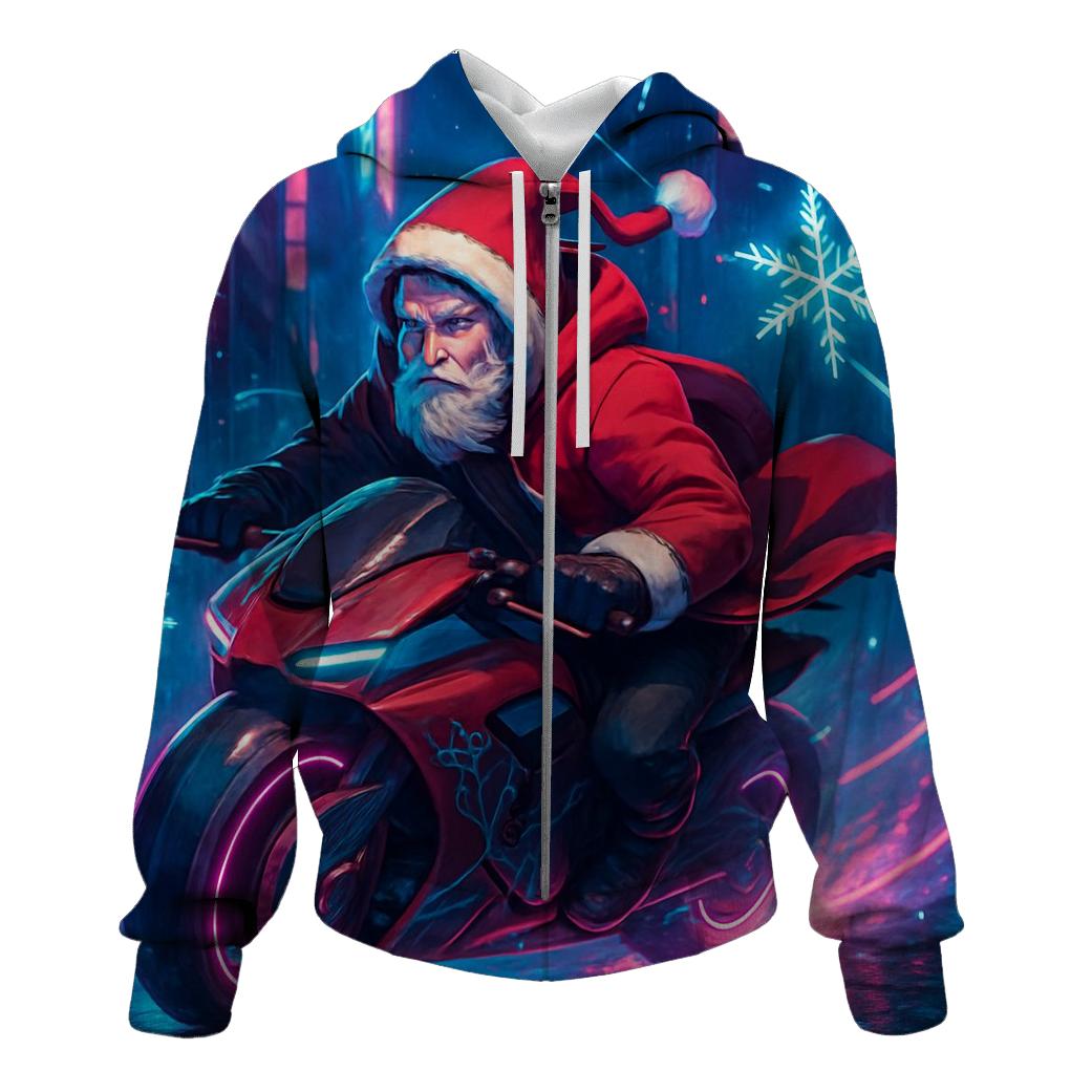 Neon Street Santa Rider hoodie styles