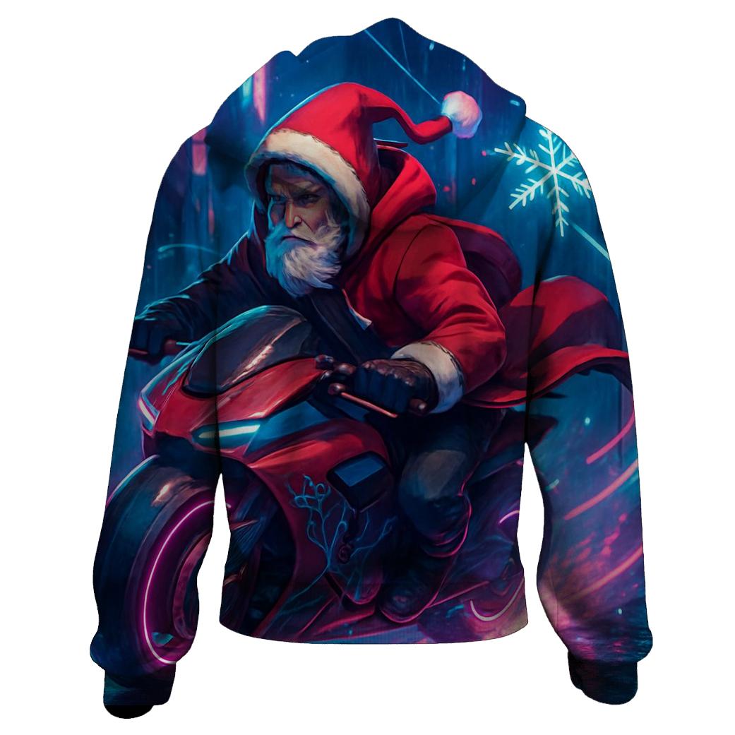 Neon Street Santa Rider hoodie styles