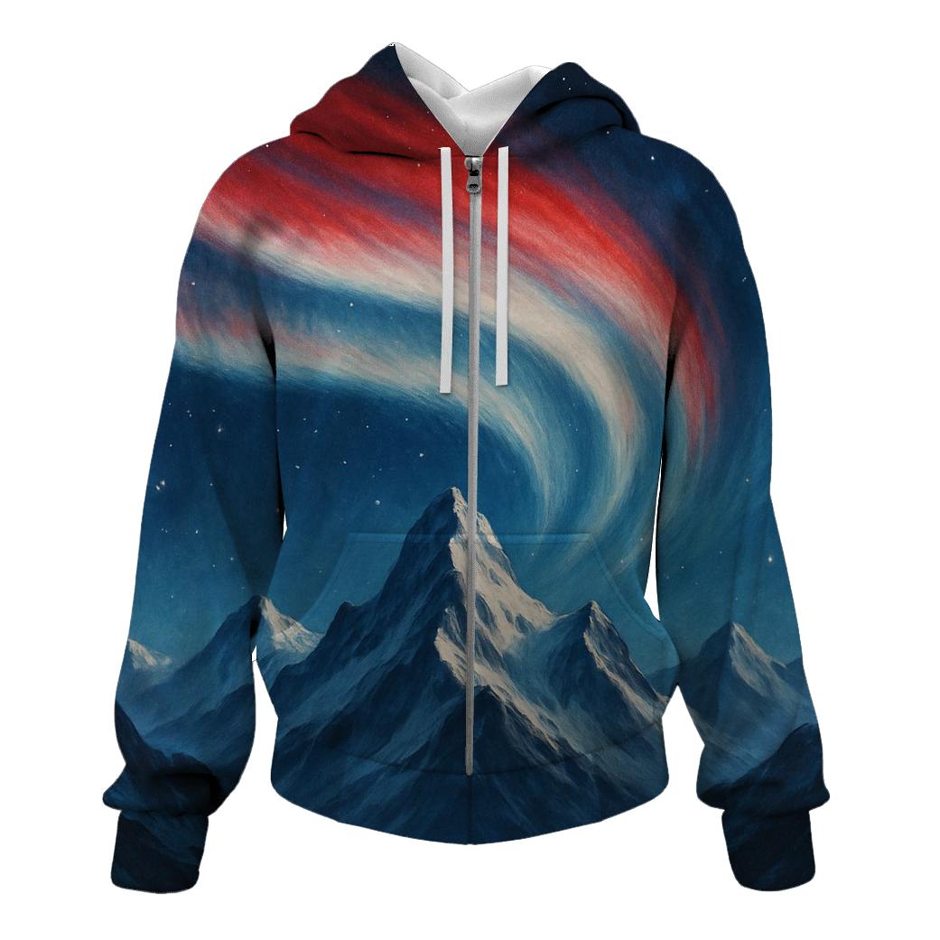 Mountain Aurora Banner hoodie trends