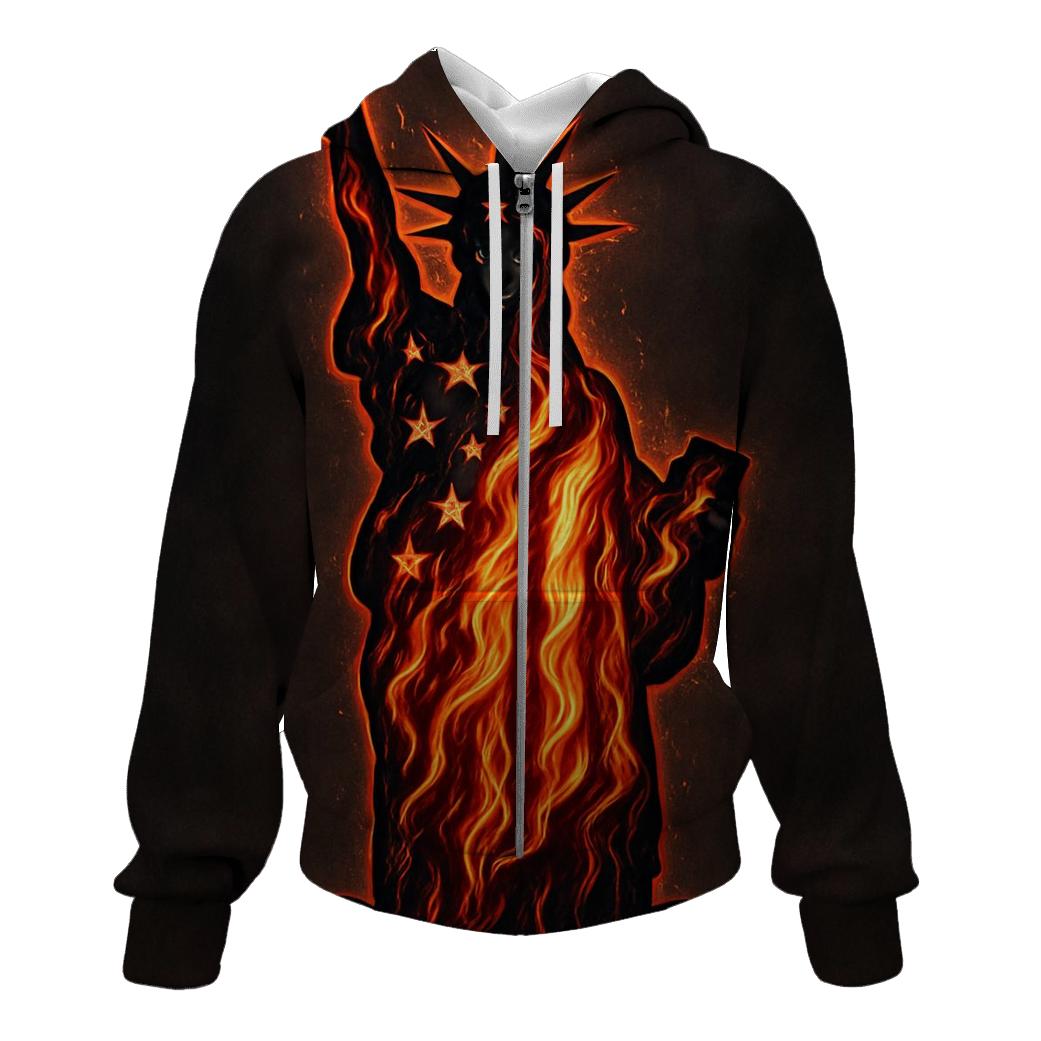 Liberty Flame Silhouette pullover hoodies