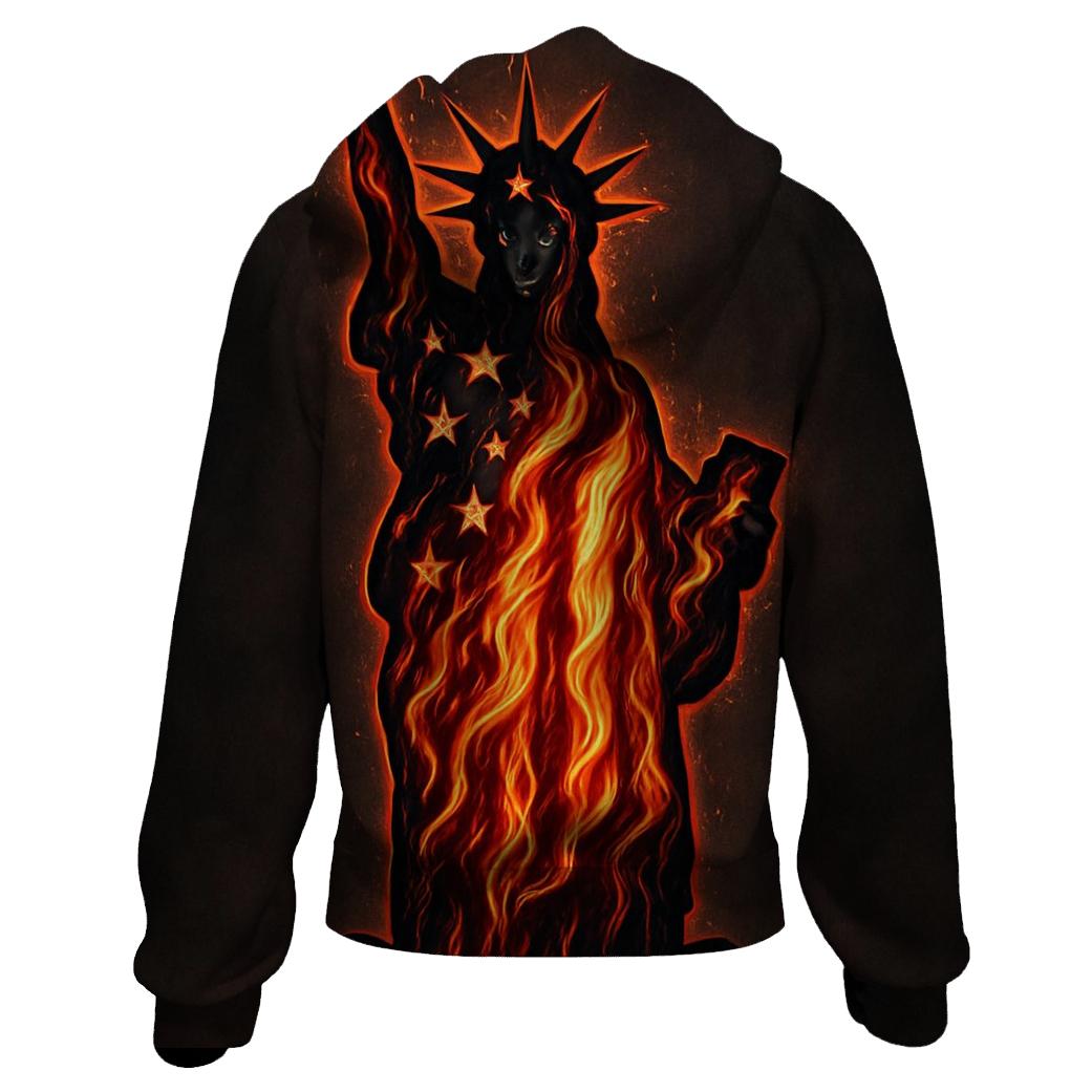 Liberty Flame Silhouette pullover hoodies