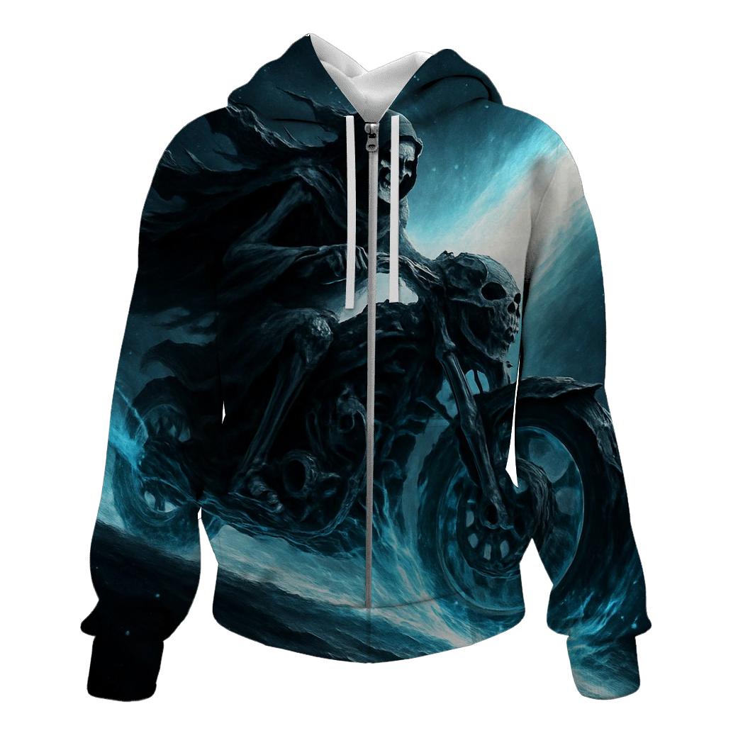 Hellrider Of The Frozen Comet embroidered hoodies