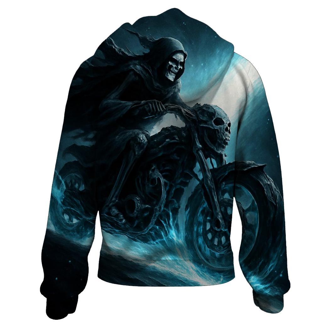 Hellrider Of The Frozen Comet embroidered hoodies