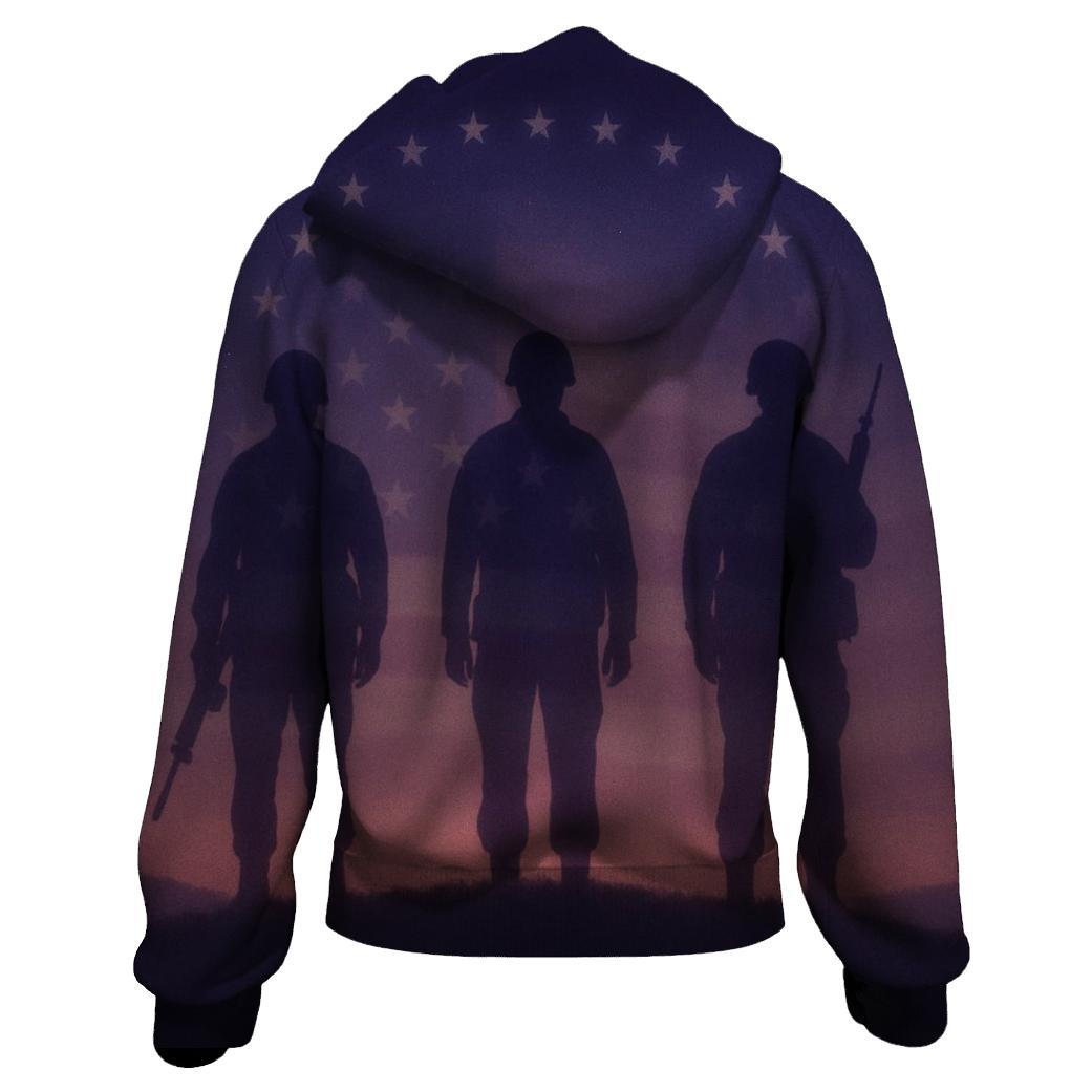 Starlit Battlefield Reverie embroidered hoodies