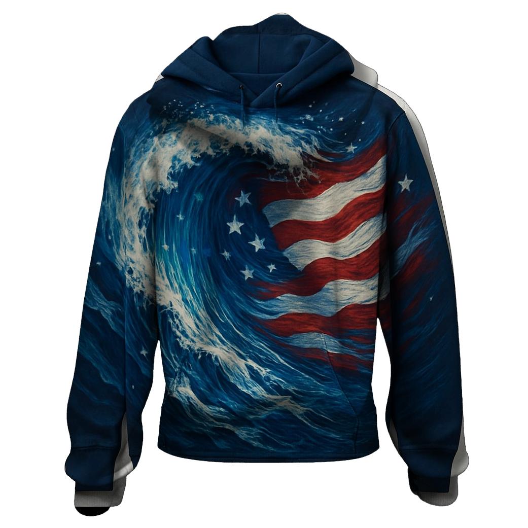 Ocean Wave Banner Crest heavyweight hoodies