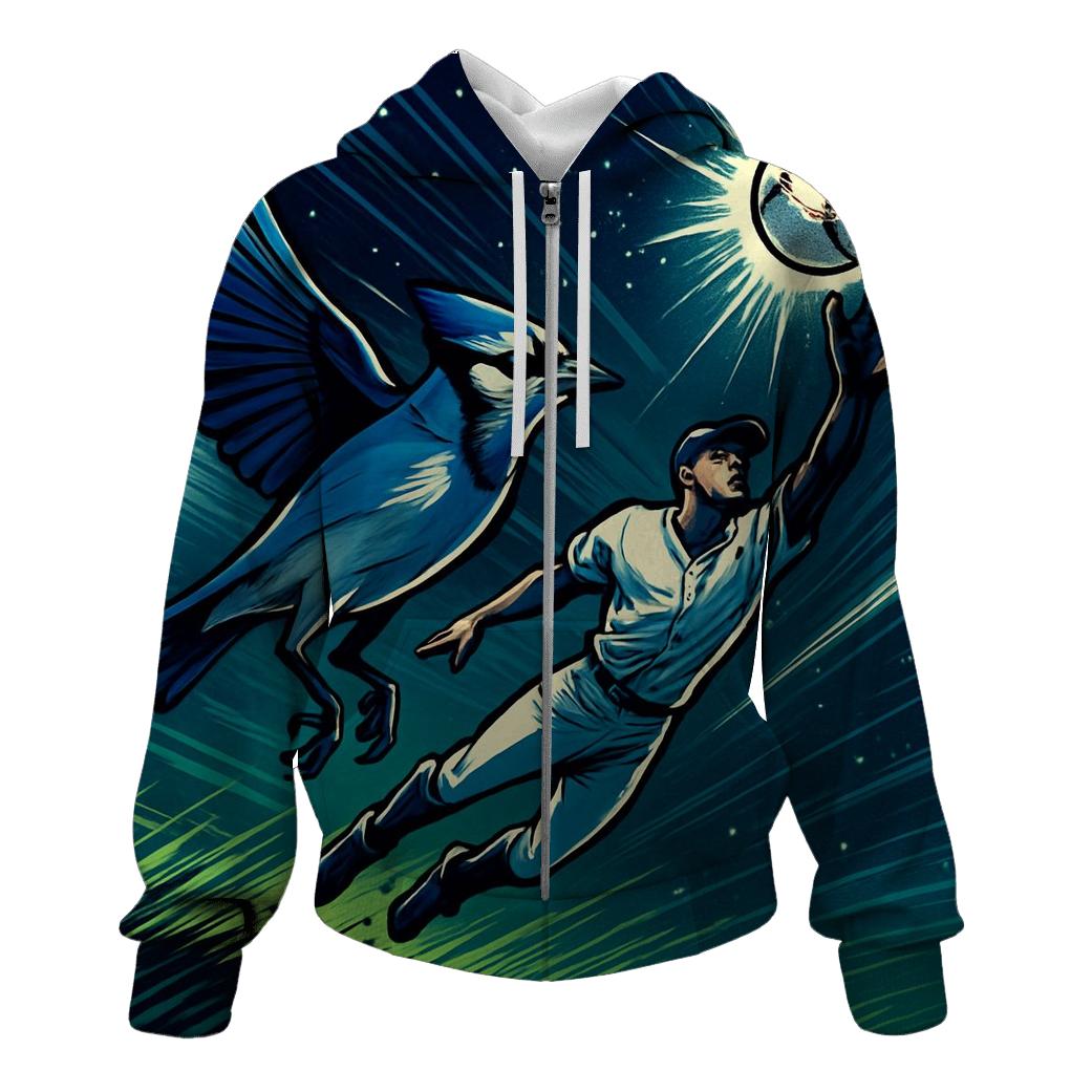 Starlit Outfield Chase With Blue Jays Grace pullover hoodies