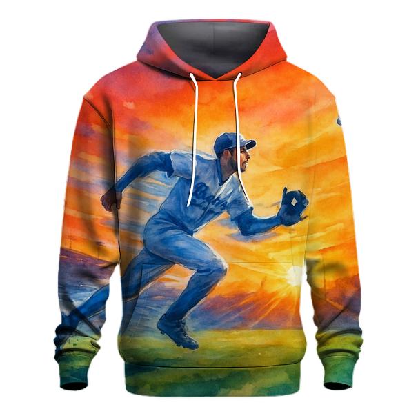 California Sunset Outfield Chase graphic hoodies