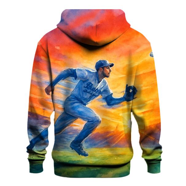 California Sunset Outfield Chase graphic hoodies