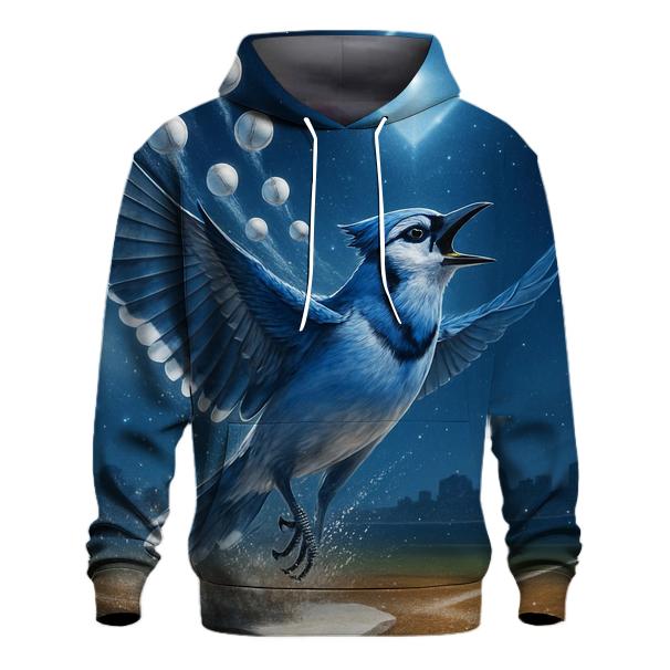 Blue Jays Cosmic Flight Over The Diamond embroidered hoodies
