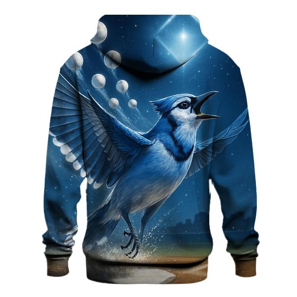 Blue Jays Cosmic Flight Over The Diamond embroidered hoodies