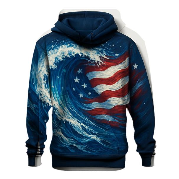 Ocean Wave Banner Crest designer hoodies