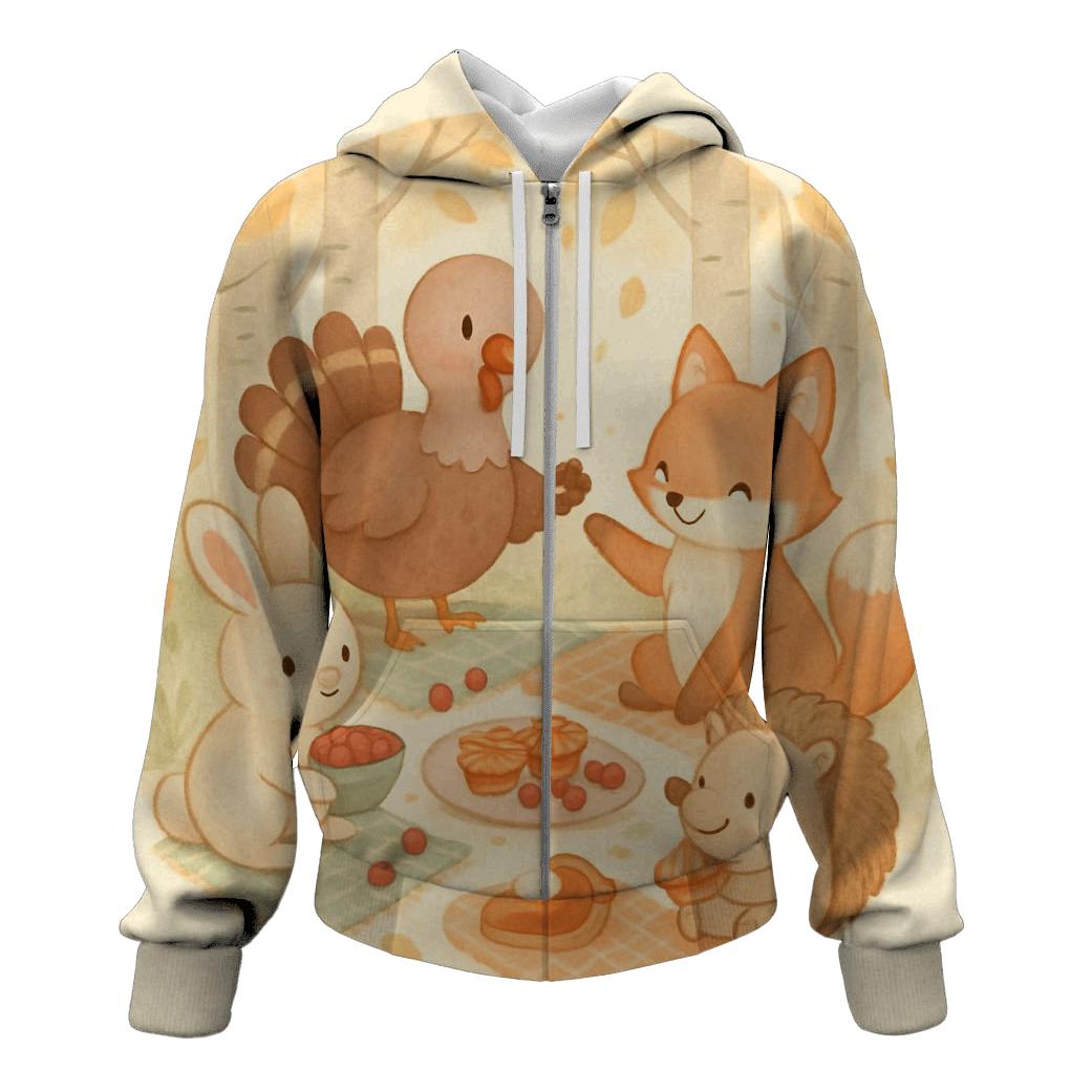Woodland Friends Harvest Circle hoodie trends