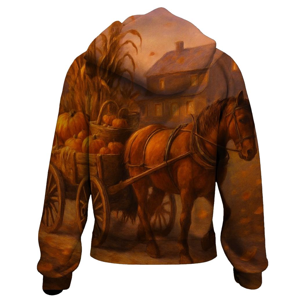 Pumpkin Patch Wagon Homecoming embroidered hoodies