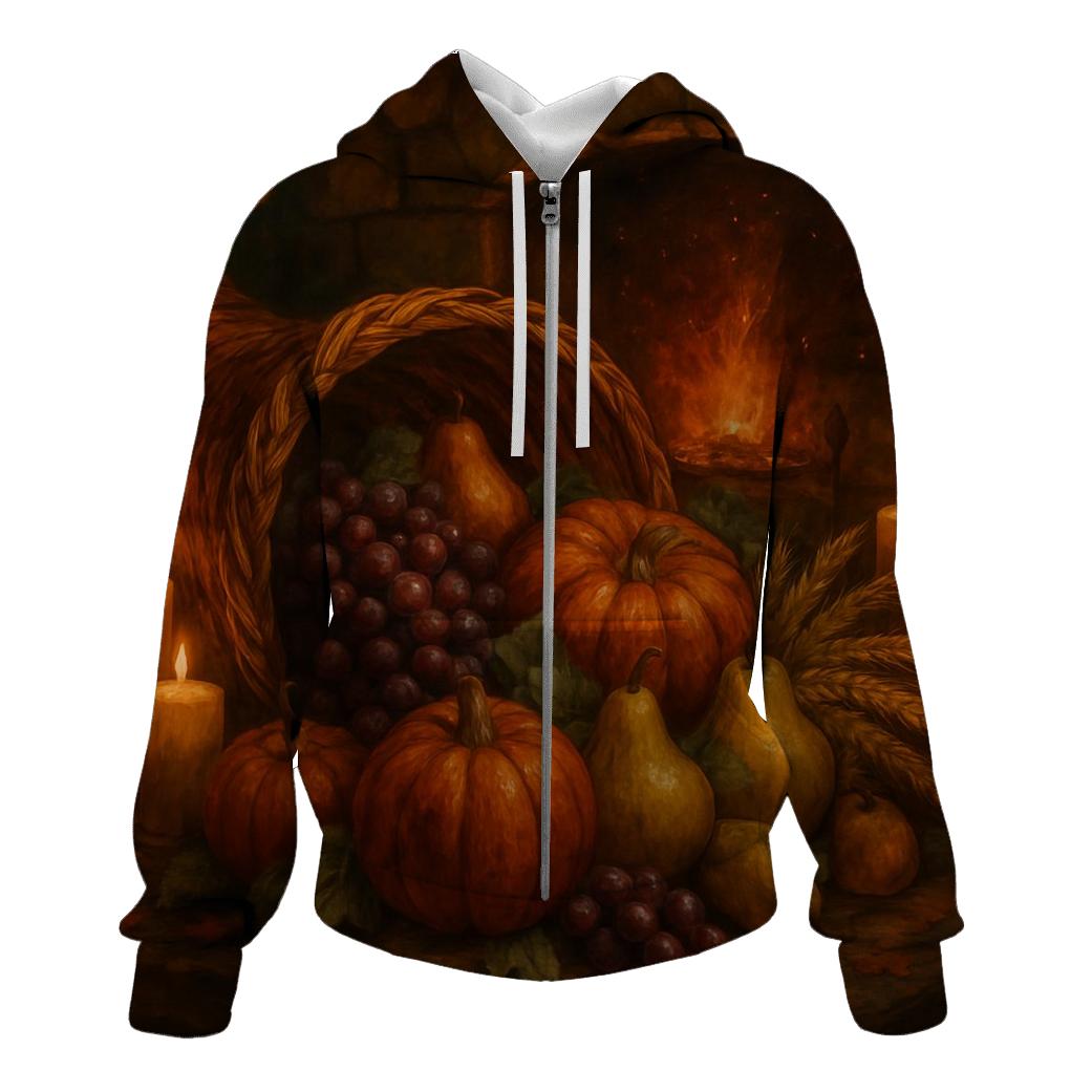 Candlelit Cornucopia Hearth hoodie trends