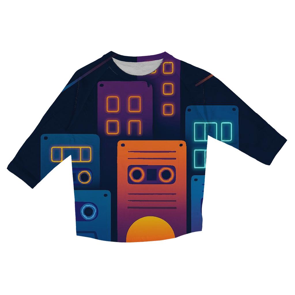 Cassette Skyline Parade personalized 3/4 sleeve tees