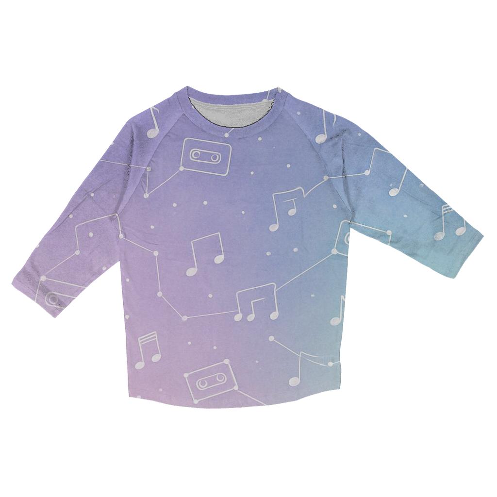 Pastel Cassette Constellations cotton quarter sleeve shirts