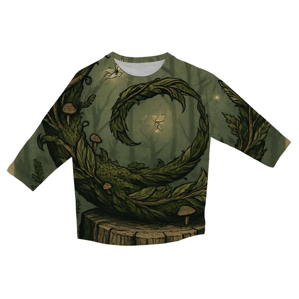 Forest Spirit Ouroboros fashion 3/4 sleeve shirts