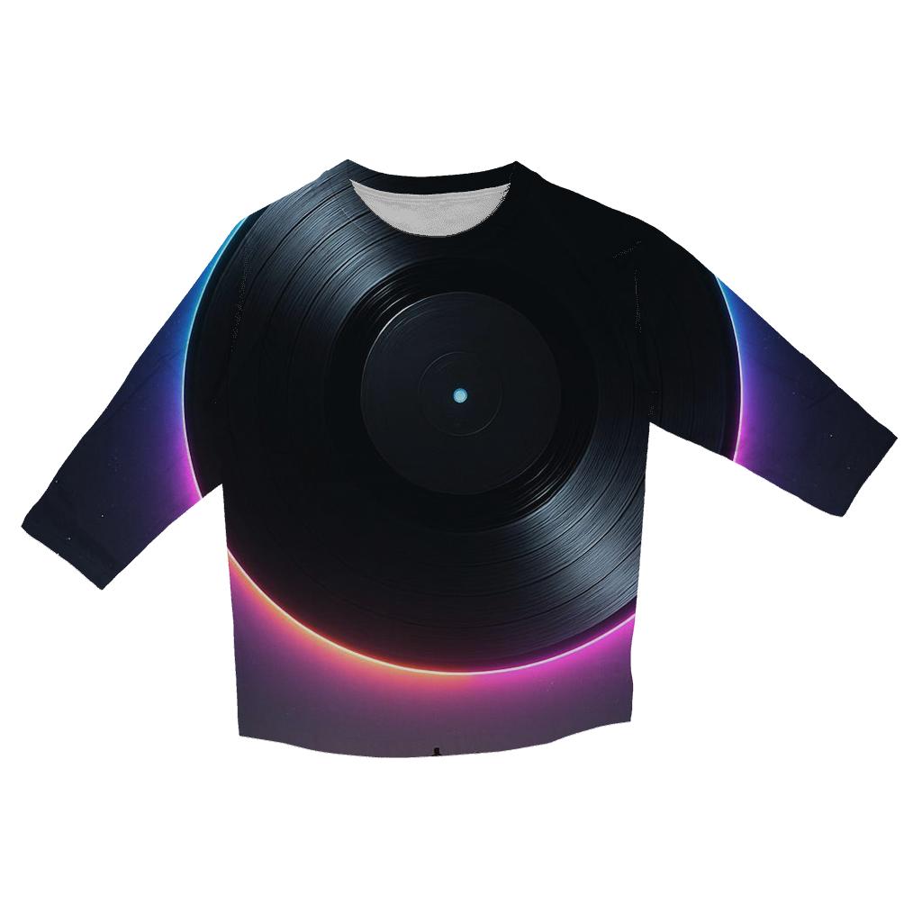 Holographic Turntable Eclipse casual three quarter sleeve shirts
