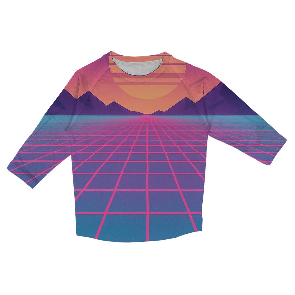 Laser Grid Desert Mirage personalized 3/4 sleeve tees