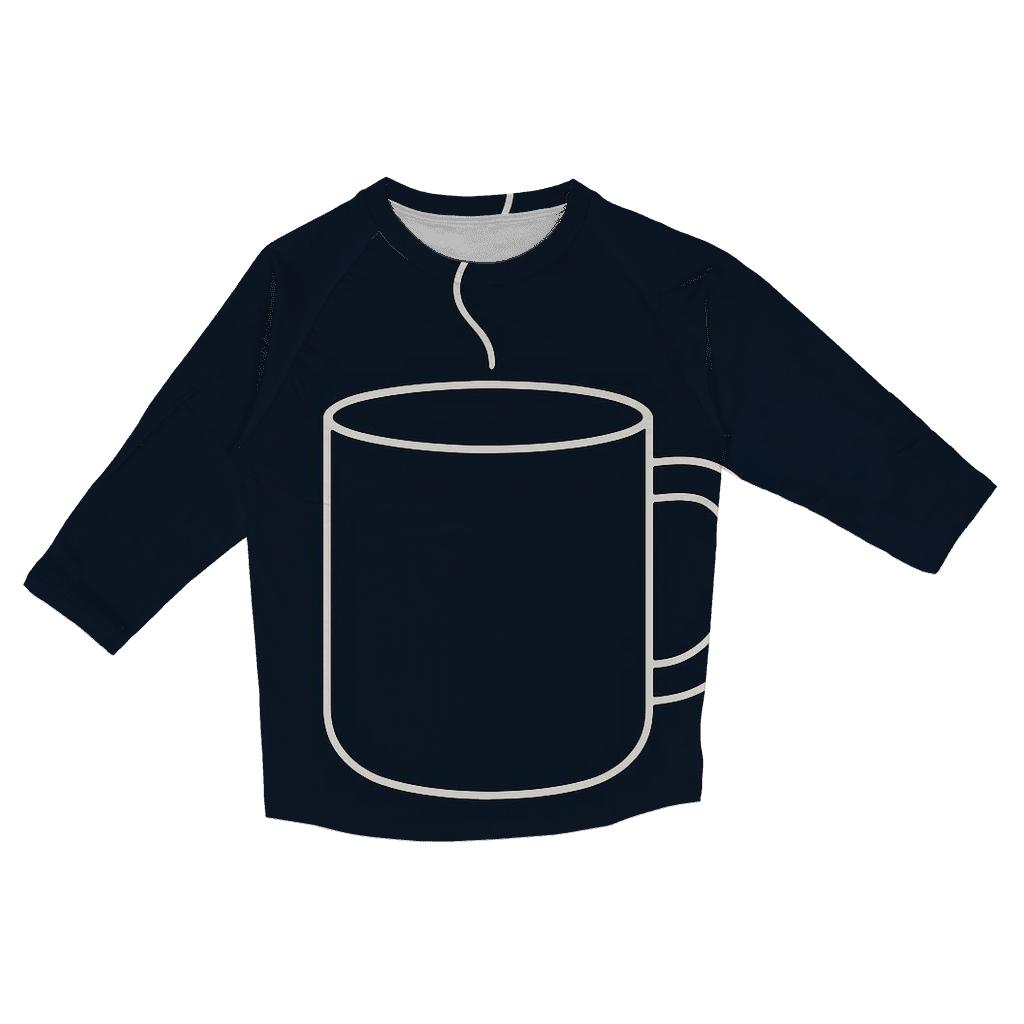 Midnight Mug Contours trendy 3/4 sleeve tops